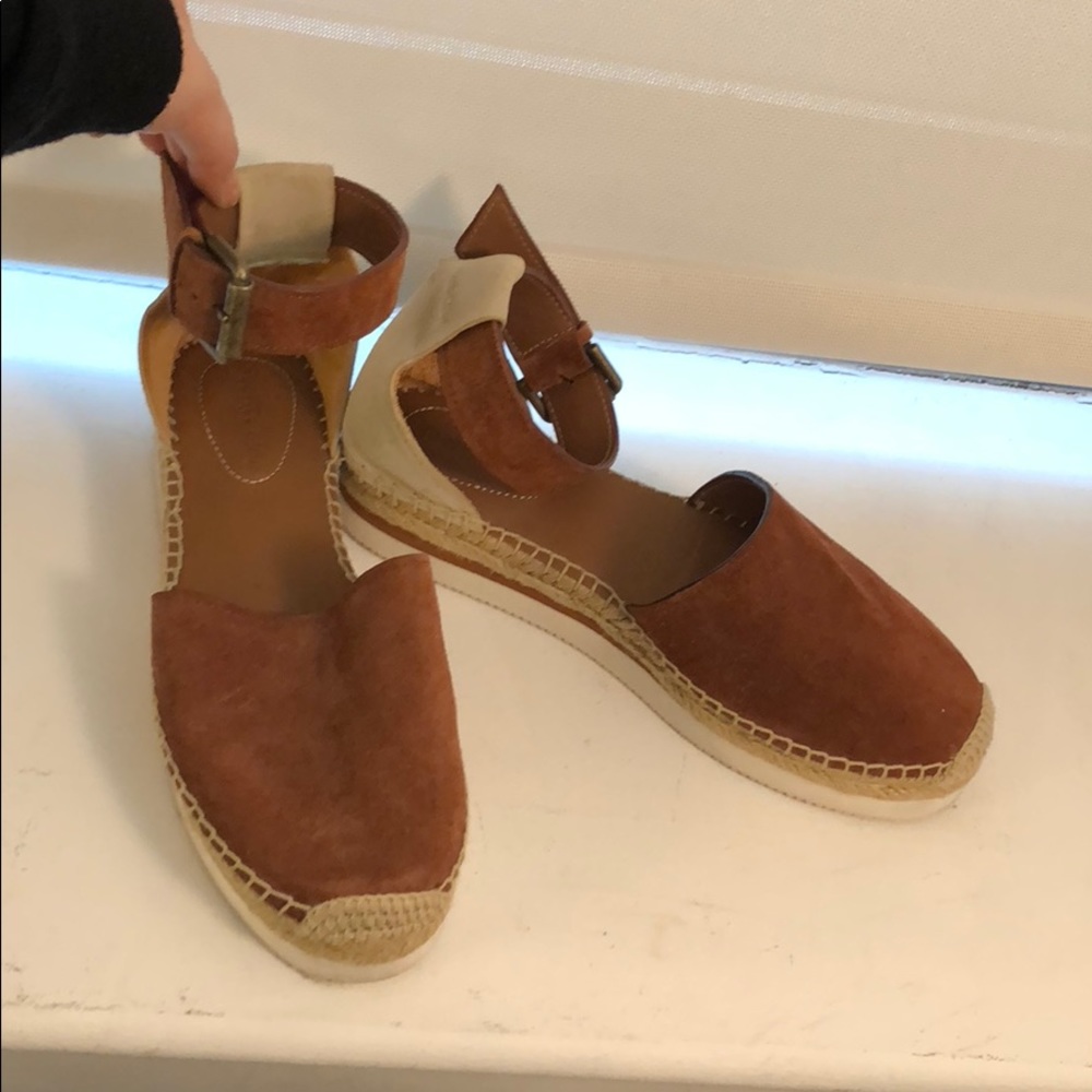 See by Chloe glyn suede ankle strap espadrilles